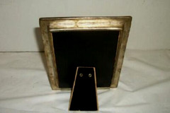 BUCKLERS NY PICTURE FRAME ORNATE SILVER ANTIQUE METAL HEAVY PEWTER SWIVEL EASEL