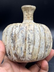 Un Touched Ancient Roman Glass Bottle in Perfect Condition C. 1st-2nd Century AD