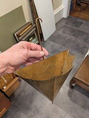 PAIR! Vintage Brass Tole Florentine Umbrella Wall Pocket