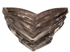 Mikasa Art Deco Full Lead Crystal Votive Candle Holder Bowl Nice