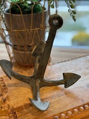 Rustic Anchor Nautical Home Decor Antique-Bronze Verdigris Green Cast Iron Metal
