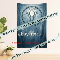 Deer Dreamcatcher Tapestry 3D relief look Wall Art decor 39X59 in