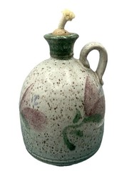 Original Parsley Pottery Magnolia￼ Kerosene Oil Lamp Fun