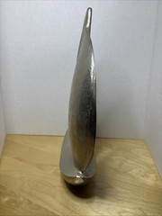 SAIL BOAT SCULPTURE, CAST ALUMINUM, 14” Tall X 12” Wide