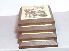 Lot 4 Vintage ARS AG Zug Switzerland Hummel Children Art Wall Plaques w labels