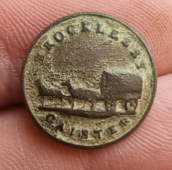 Brocklesby Caister Button Cufflink Early Transport / Livery / Advertising Find