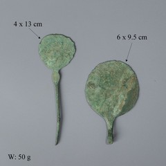 Ancient Central Asian Luristan Bronze Age Mirrors [2pcs, 50gram]