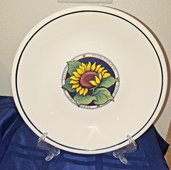 Sunflower Farmhouse Decor x2 Certified International Susan Winget Large Bowls