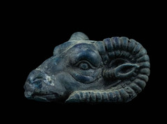 Authentic Ancient Egyptian Antiques Rare Khnum Ram Head Figurine BC