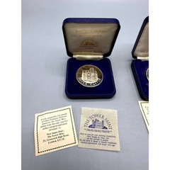 Tower Mint Windsor Castle Dover Castle Solid Nickel Silver Medallions-2 1984