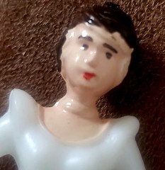 VINTAGE 1950’s-1960’s PLASTIC BRIDE 2.75″ FIGURE CAKE TOPPER UNBRANDED
