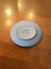 Vintage Wedgewood Jasperware BlueTricolor Bicentenary Oval Trinket Box in Box