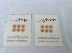 12 BROWN 3/8″ Felt Pads Dots 4 your Longaberger baskets NEW FREE SHIP