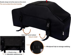 Winch Cover, Heavy Duty Waterproof UV Resistant Accessories for Electric Winches