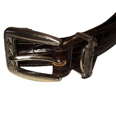 Brighton Brown Leather Belt Women’s Sz M Silver Buckle 32”