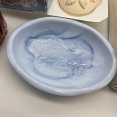 Avon Victoriana Soap Dish Special Occasion Fancy Soap & Snow Owl, Decanter Lot