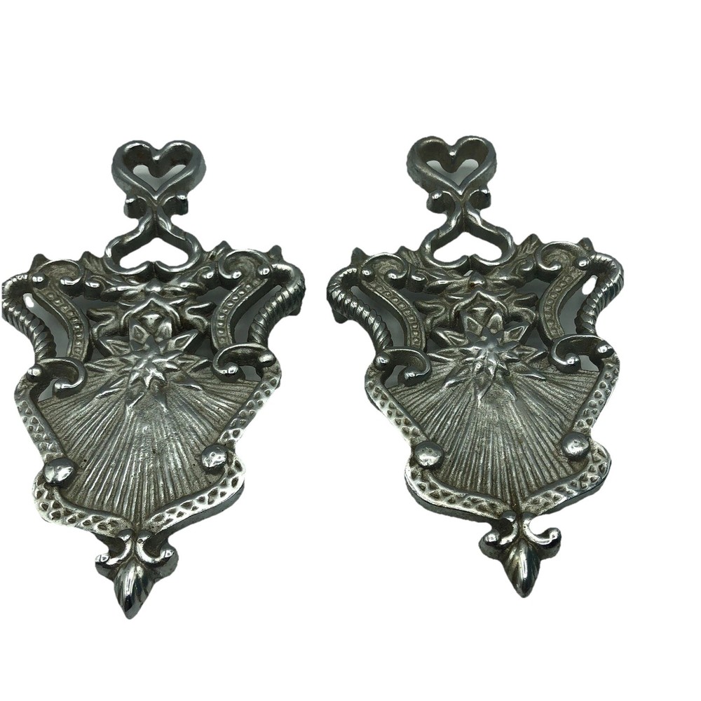 Beautiful 😊 Antique Cast Aluminum Cooking Trivets Pan Pot Holder Fun