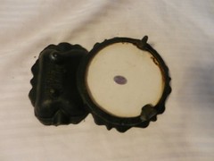 Vintage A Home In the Wilderness Coaster & Black Metal Ashtray Enesco Japan