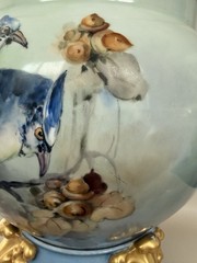 Antique Limoges France Large Hand Painted Porcelain Jardiniere