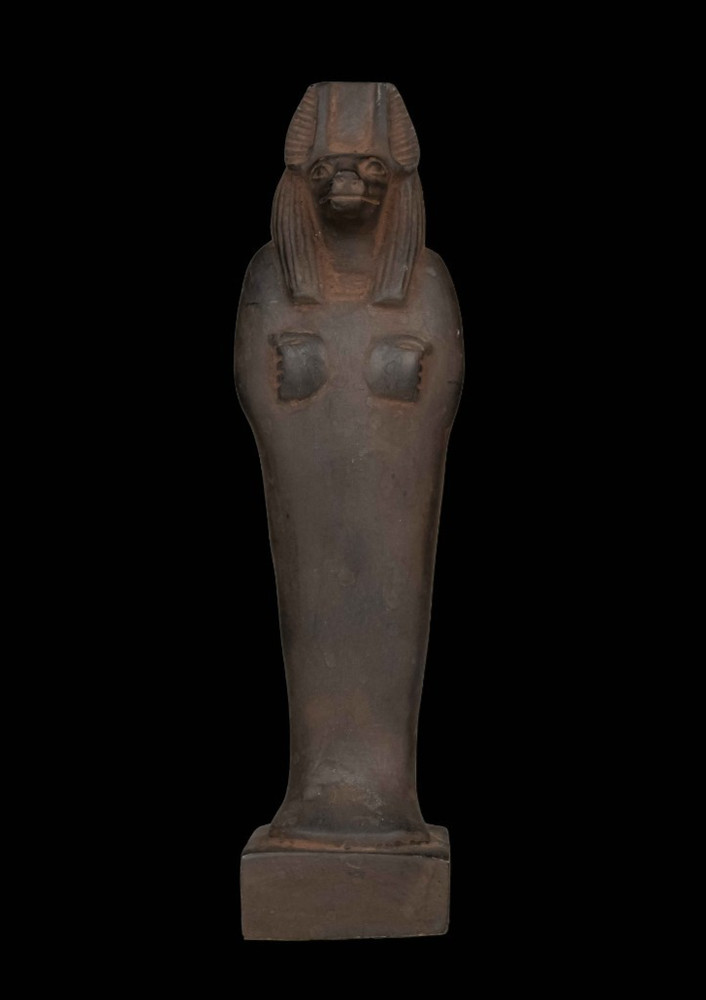 Ancient Egyptian God Anubis Ushabti Statue Mummiform Jackal Deity Stone Figurine