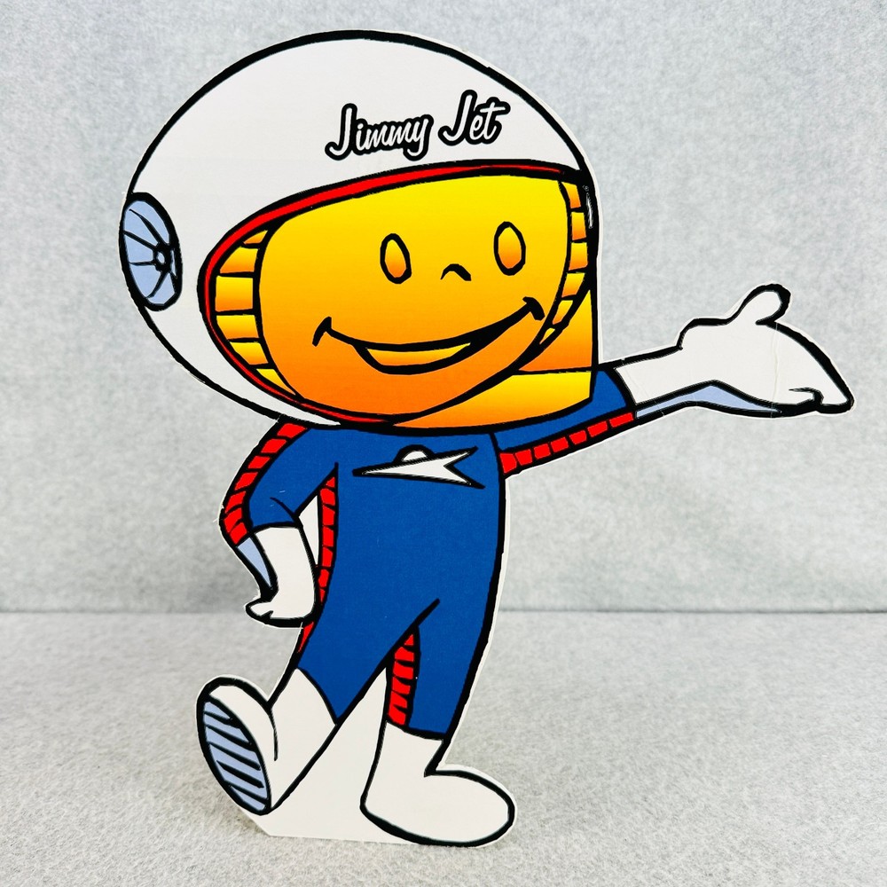 Jimmy Jet Cardboard Stand Up Vintage Astronaut Decorative 12″