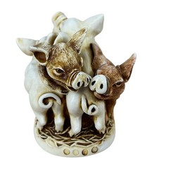 Harmony Kingdom “Hog Heaven” Pigs Figurine Trinket Box Made In UK 1996