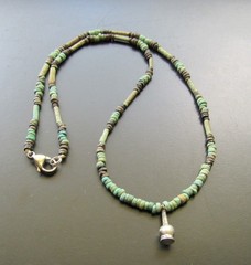 NILE Ancient Egyptian Amulet Mummy Bead Necklace ca 600 BC