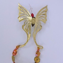 Vintage Homco Brass & Wood Butterfly Wall Art Decor MCM Home Decor