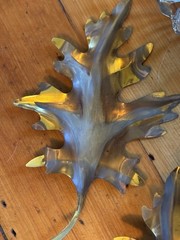 Vtg Home Interiors Homco Butterflies Leaves Brass Wood Metal Wall Art Hangings