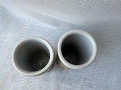 Vintage Dutch Folk Art Ceramic Cups –Ceramarte Brazil for Genin Trudeau Set Of 2