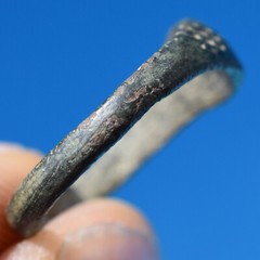1600s IHS JESUIT RING FOUND † ANTIQUE 17TH CENTURY BRONZE RING OMEGA TYPE †