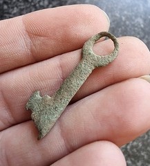 Medieval Casket Key Bronze Metal Detecting Find Antique