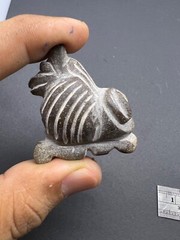 Rare Ancient Old Natural Jasper Stone Wild Animal Statue Figure Bead