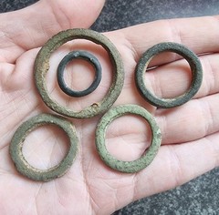 Celtic Ring Proto Money Ancient Currency Bronze Antique Metal Detecting Find (1)
