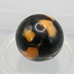 .58″ Alley Agate Halloween, CAC Black Orange Swirl Marble- #Q149