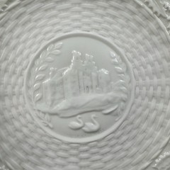Belleek Christmas 9inch Plate Dish Fine Porcelain 1970 Castle Caldwell Ireland