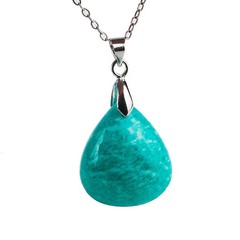 Natural Beautiful ice Amazonite Quartz Crystal Beads Pendant