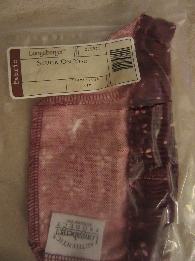 Longaberger Stuck on You Basket Liner Traditional Red