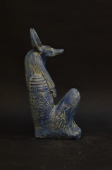 EGYPTIAN ANTIQUE STATUE RARE EGYPTIAN ANTIQUITIES OF GOD ANUBIS PHARAONIC BC