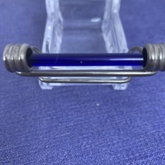 KristalColor Lead Crystal Small Baby Carriage with Cobalt Handle – made in Italy