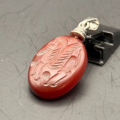 Afghanistan Ancient seal intaglio near eastern rare stone agate Bead Amulet
