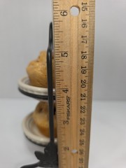 Longaberger Collector Club Miniature Pie Stand Pottery Pie Plates Faux Pies
