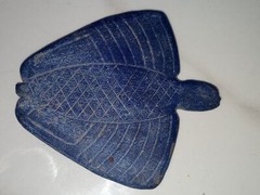 Ancient rare Lapis lazuli big etched design amulet from Afghanistan