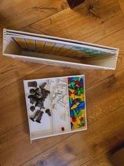 Vintage Swedish Chess Game Set Modernist Style Reclaimed Hard Plastic Patented