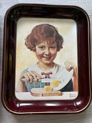 1975 Norman Rockwell “The Butter Girl” First Limited Edition Christmas Tray