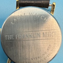 Franklin Mint Eagle SWISS Watch Stainless Steel Back 1988 Original Strap “AS IS”