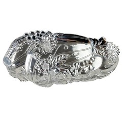 Fitz and Floyd Metal Serving Tray Harvest Pumpkins Fall Gourds Sunflowers 12″x6″