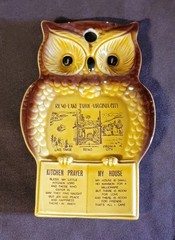 Vintage Reno Lake Tahoe V City Spoon Rest Owl Kitchen Prayer My House Wall Decor