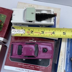 Vtg Hallmark Ornament Lot 5pc Classic American Cars 1969 Pontiac GTO The Judge +