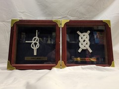 Set Of Two Nautical Knots Display Shadowboxes. Dartmouth Devon Bounty Arts.